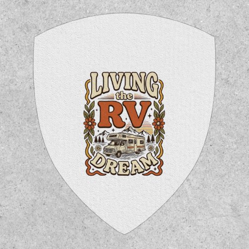 Living the RV Dream Vintage Camping Shirt Design_1 Patch