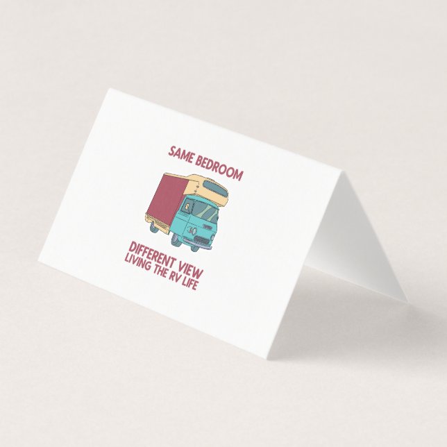 Living The RV Life Camping Business Card (Front)