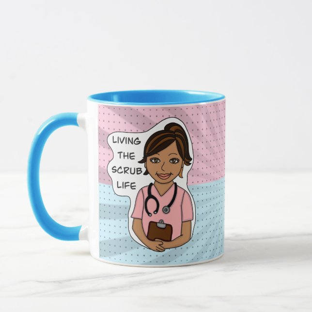 Living the Scrub Life | Medical Professional Humor Mug (Left)
