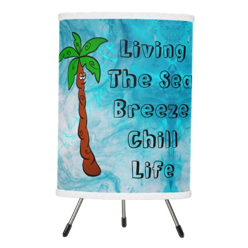 Living the Sea Breeze Life Palm Tree Tripod Lamp