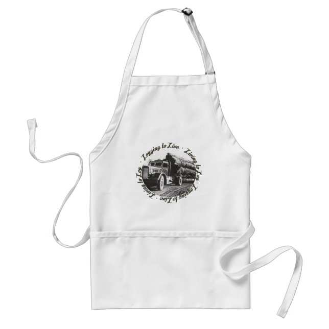 Living to Log, Logging to Live Adult Apron (Front)