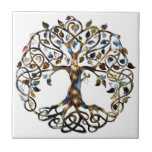 Living Tree Ceramic Tile<br><div class="desc">The Tree of life is an extremely popular symbol that has been used in philosophy, mythology, religion and science for thousands of years. While some experts might argue over what it means, most agree that the tree is a metaphor for the fact that all of the earth is connected. The...</div>