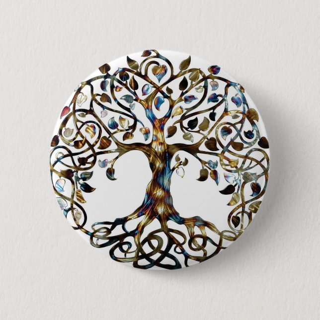 Living Tree Pinback Button (Front)