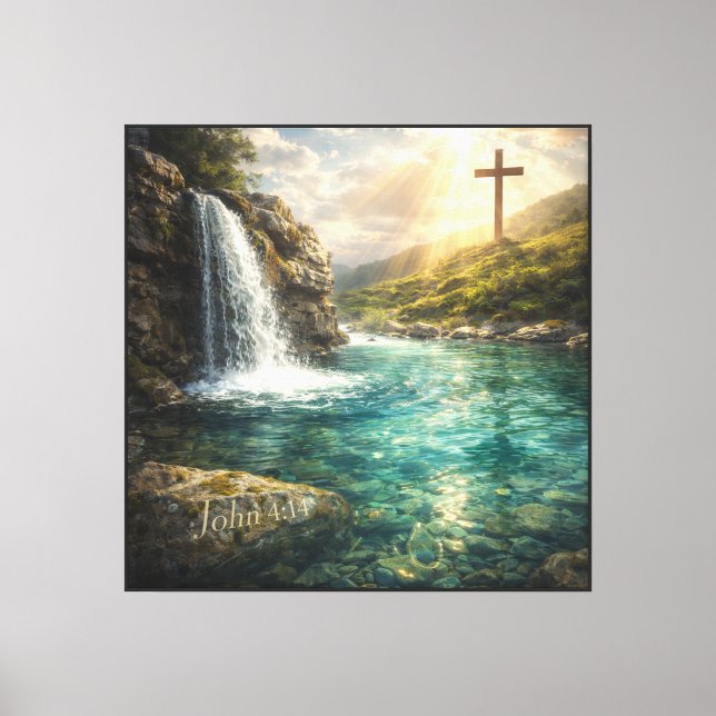 Living Water Christian Wall Art  (Front)