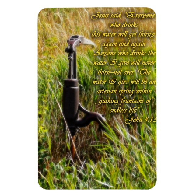 Living Water John 4 Inspirational Magnet (Vertical)