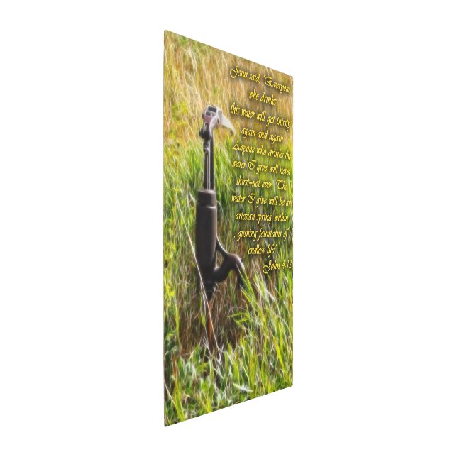 Living Water John 4 Inspirational Metal Print (3/4)