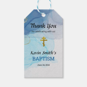 Living Waters Orthodox Christian Baptism Gift Tags