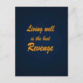 Living Well is the Best Revenge Postcard