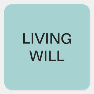 Living Will Medical Chart Labels
