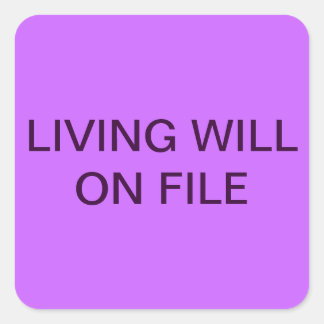 Living Will on File Chart Label