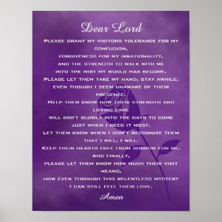 Living with Alzheimer's Prayer Poster