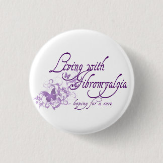 Living with Fibromyalgia Pinback Button