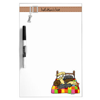 Living with Labradors Cartoon Dry-Erase Board