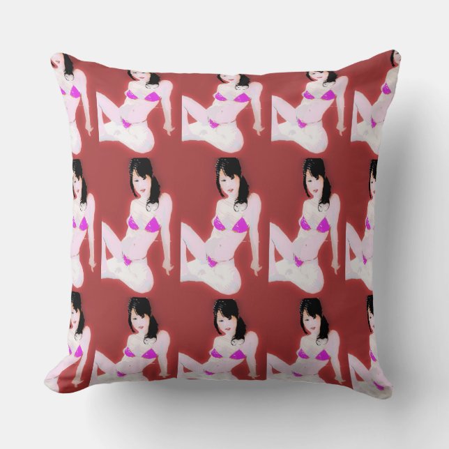 LivingDoll 1 Throw Pillow (Front)