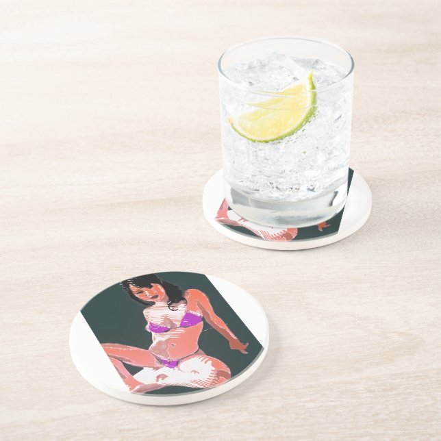 LivingDoll 2 Sandstone Coaster (Side)