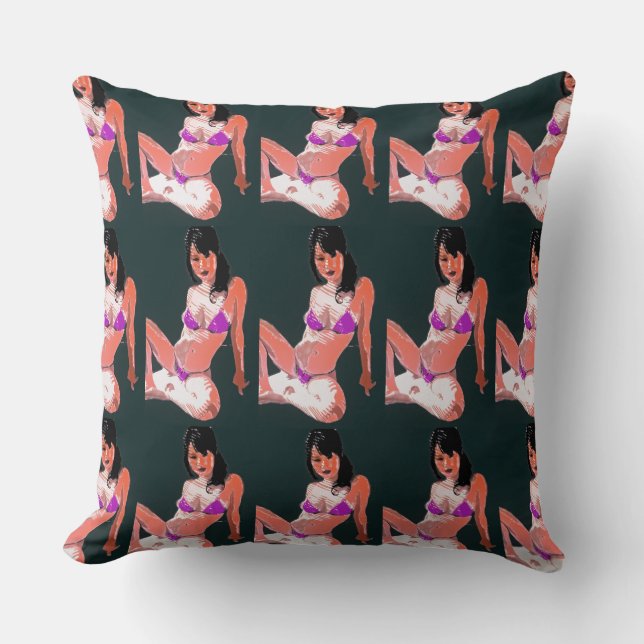 LivingDoll 2 Throw Pillow (Front)