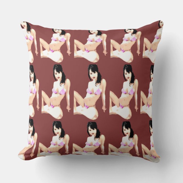 LivingDoll 5 Throw Pillow (Front)