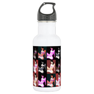 LivingDoll 7 Collage Stainless Steel Water Bottle