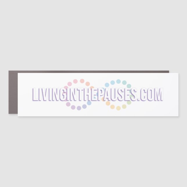 livinginthepauses.com 3" x 11" Car Magnet (Front)