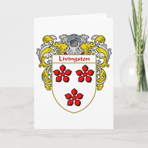 Livingston Coat of Arms Mantled Holiday Card