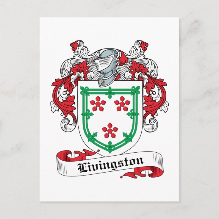 Livingston Family Crest Postcard Zazzle