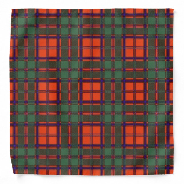 Livingstone clan Plaid Scottish tartan Bandana (Front)