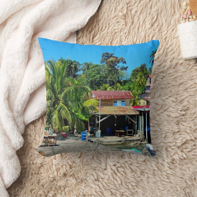 Livingston's Caribbean Charm Throw Pillow (Blanket)
