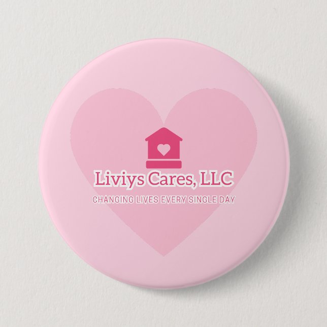Liviys Cares Logo Button (Front)