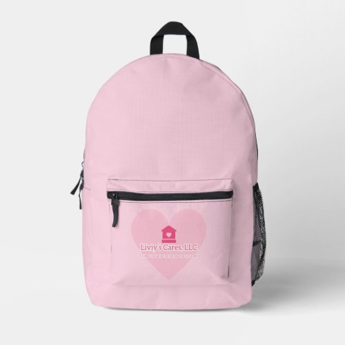 Liviys Cares Logo Printed Backpack