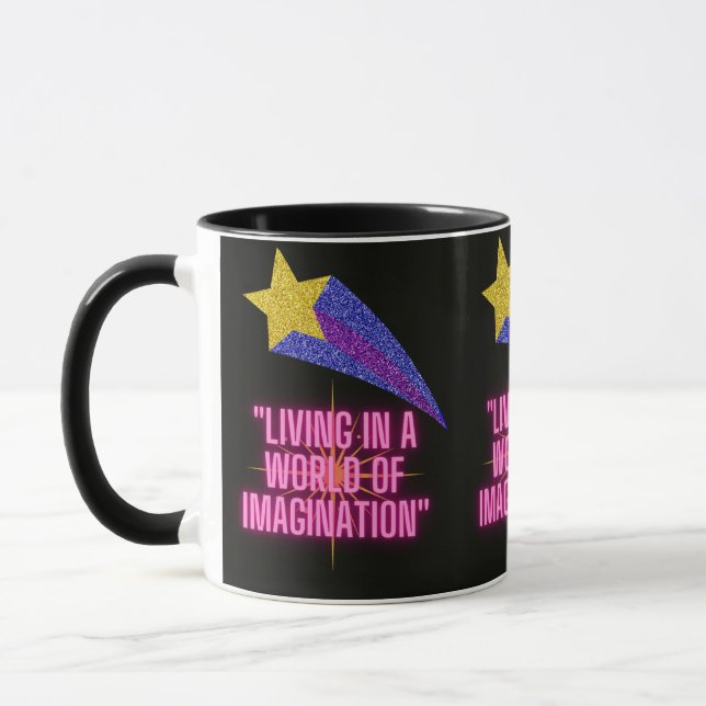 LIVNG IN A WORLD OF IMAGINATION MUG (Left)