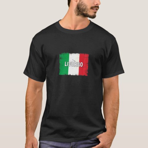 Livorno  Italy  City With Italian Flag T_Shirt