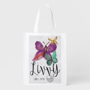 Livvy book cover Reusable Grocery Bag
