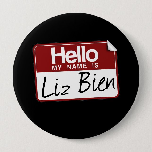 LIZ BIEN PINBACK BUTTON (Front)