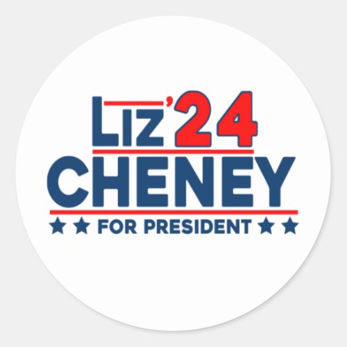 liz cheney 2024 for president classic round sticker