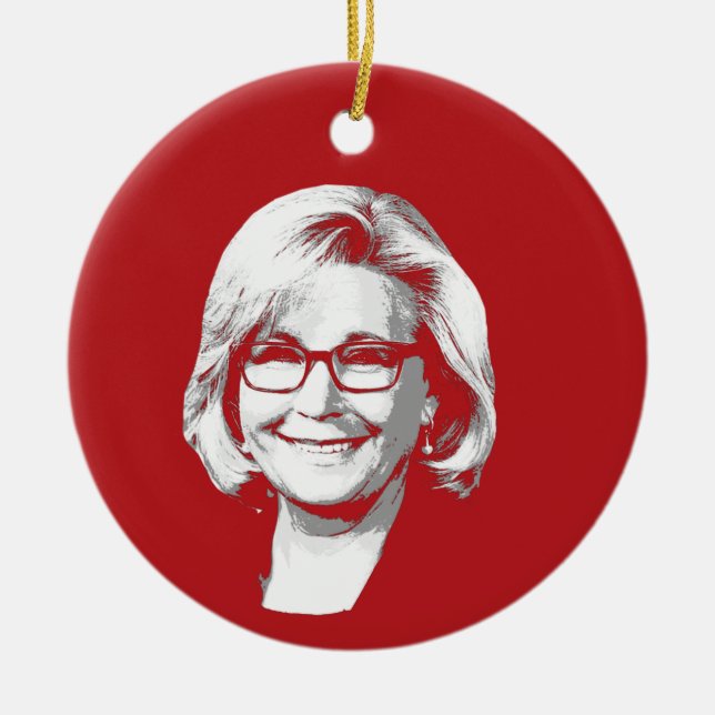 LIZ CHENEY CERAMIC ORNAMENT (Front)