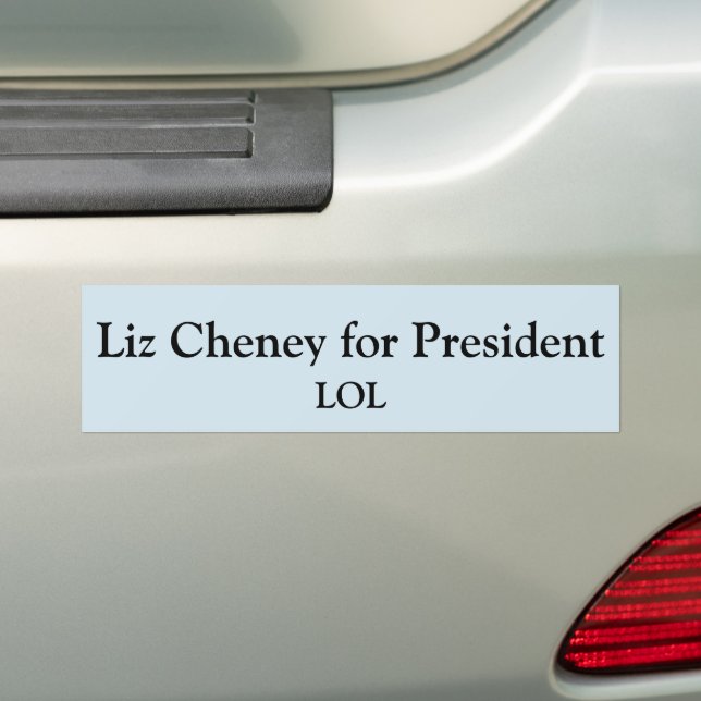 Liz Cheney for President Bumper Sticker (On Car)