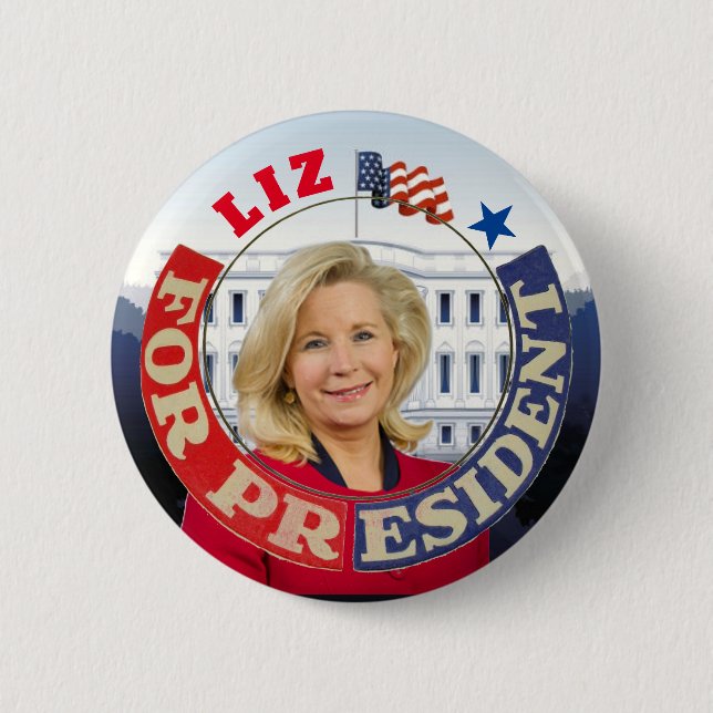 Liz Cheney for President Button (Front)