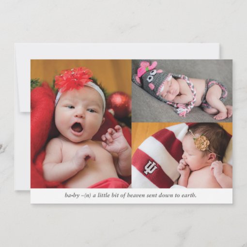 Liz Heaven Birth Announcement Zazzle