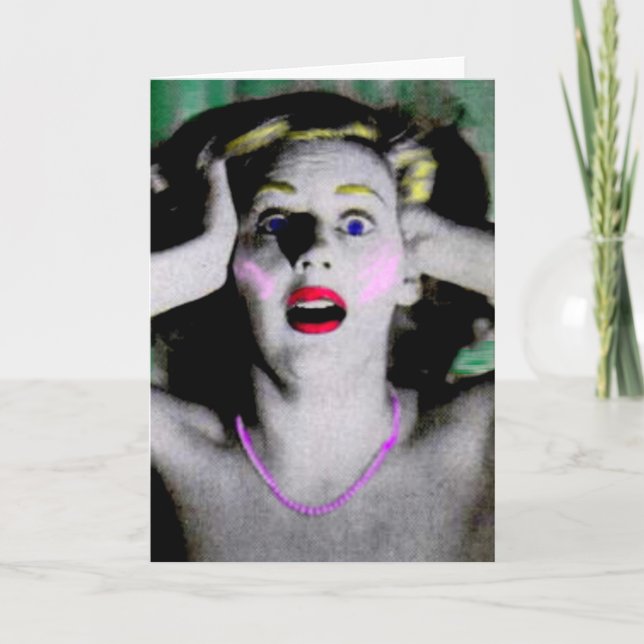 Liz is horrified and terrified card (Front)