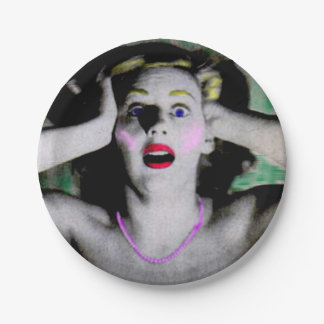 Liz is horrified and terrified paper plates