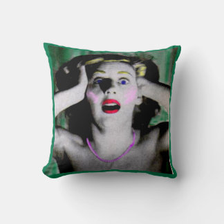 Liz is horrified and terrified throw pillow