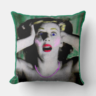 Liz is horrified and terrified throw pillow
