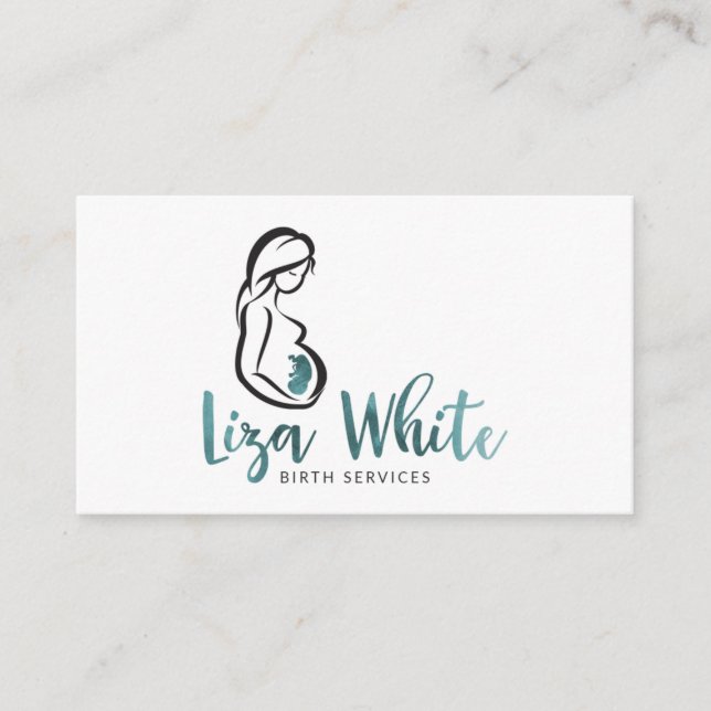 Liza White Birth Services Business Card (Front)