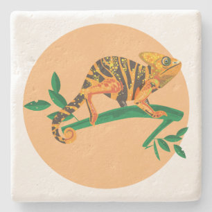 Lizard 3 Stone Coaster