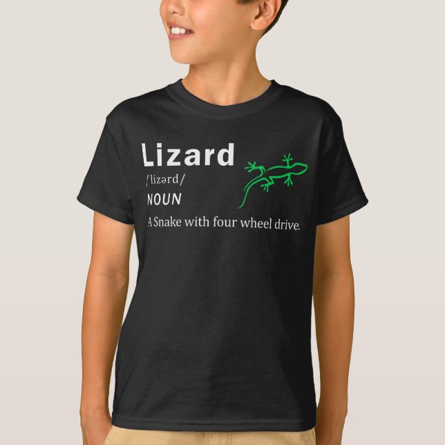 Lizard A Snake With Four Wheel Drive Lizard T-Shirt (Front)