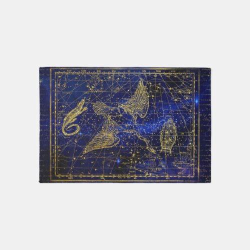 lizard and swan constellation rug