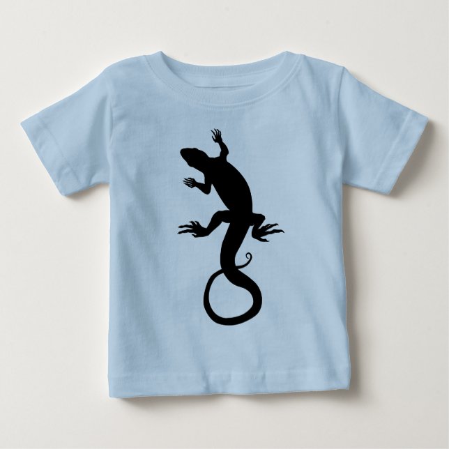 Lizard Art Baby T-shirt Cool Reptile Infant Shirts (Front)