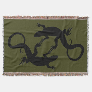 Lizard Art Blankets Reptile Lizard Throw Blanket