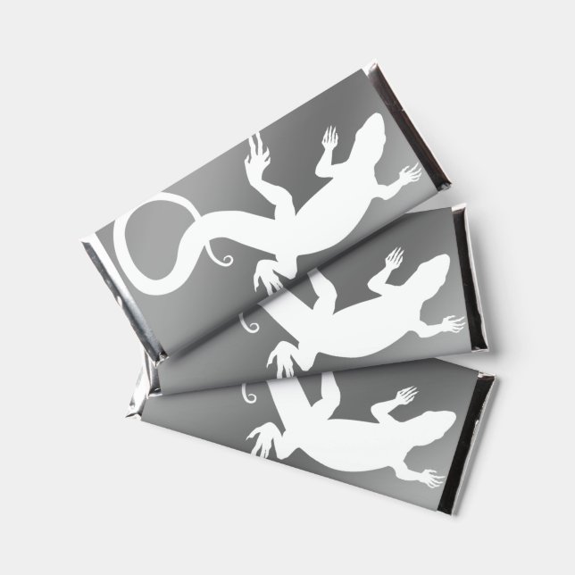 Lizard Art Chocolate Personalized Reptile Hershey  Bar Favors (Front)