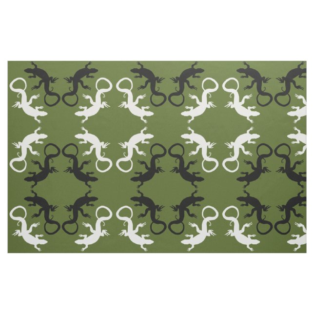 Lizard Art Fabric Reptile Lizard Pattern Fabrics (Fat Quarter)
